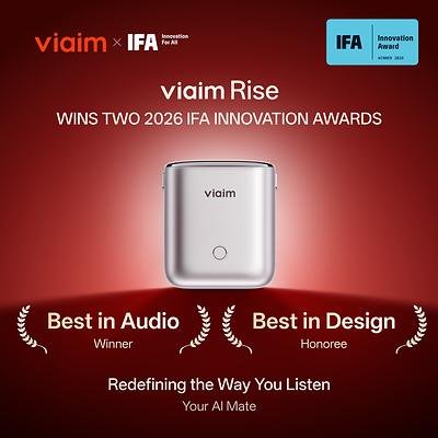 viaim Rise Receives Two 2026 IFA Innovation Awards; Indiegogo Campaign Launches September 8