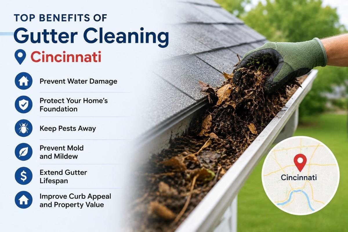 Top Benefits of Gutter Cleaning Cincinnati (Maps)