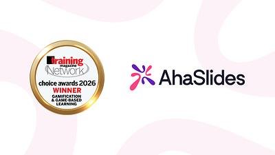 AhaSlides wins 2026 Training Magazine Network Choice Award for Gamification & Game-Based Learning