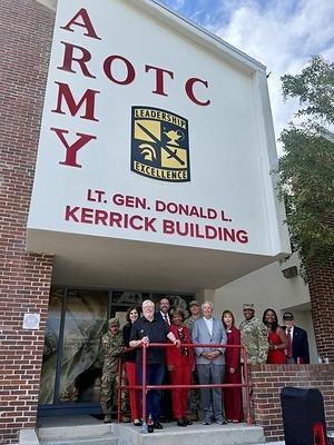FLORIDA SOUTHERN COLLEGE HONORS DISTINGUISHED ALUMNUS LT. GEN. DONALD L. KERRICK WITH ROTC BUILDING DEDICATION AND STATEWIDE RAIDER COMPETITION